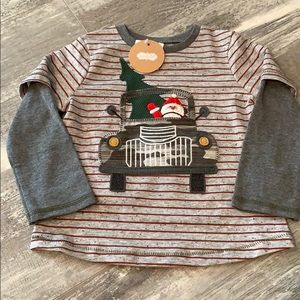 Mud Pie Christmas shirt 12-18 months NWT
